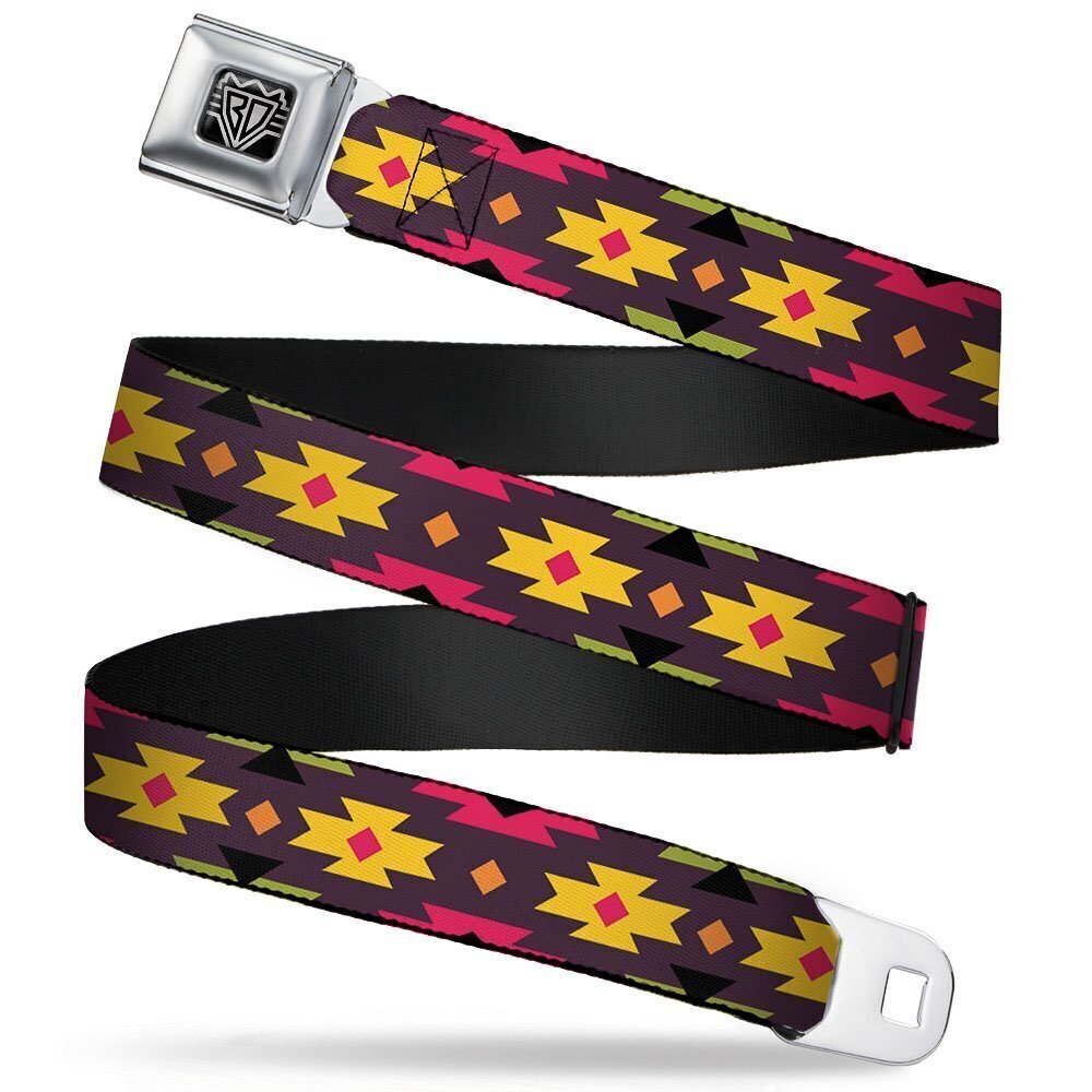 4311 Seatbelt Belt - Navajo Orange/Purple/Yellow/Pink/Green/Black - 1.0"